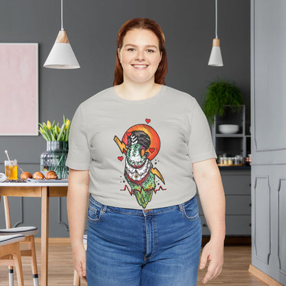 Bride of Frankenstein Lovebird, Hand-Drawn & Hand-Colored Tee