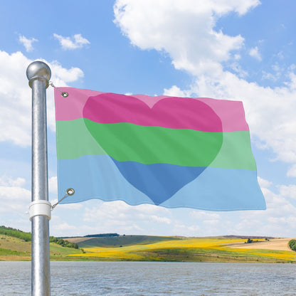 Polyromantic Pride Flag with Grommets