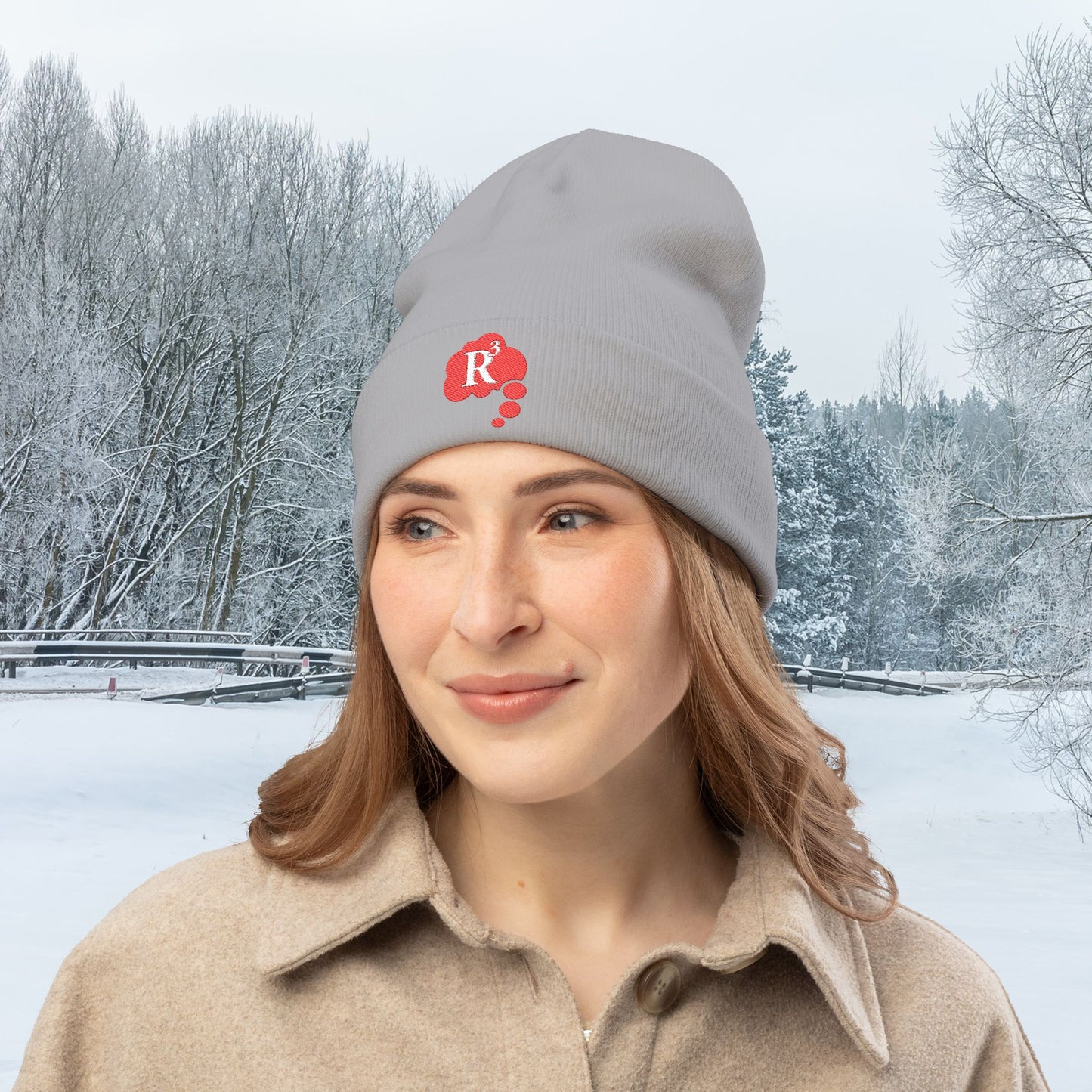 One size Gray Red’s Randumb Ruminations Logo Embroidered Knit Hat
