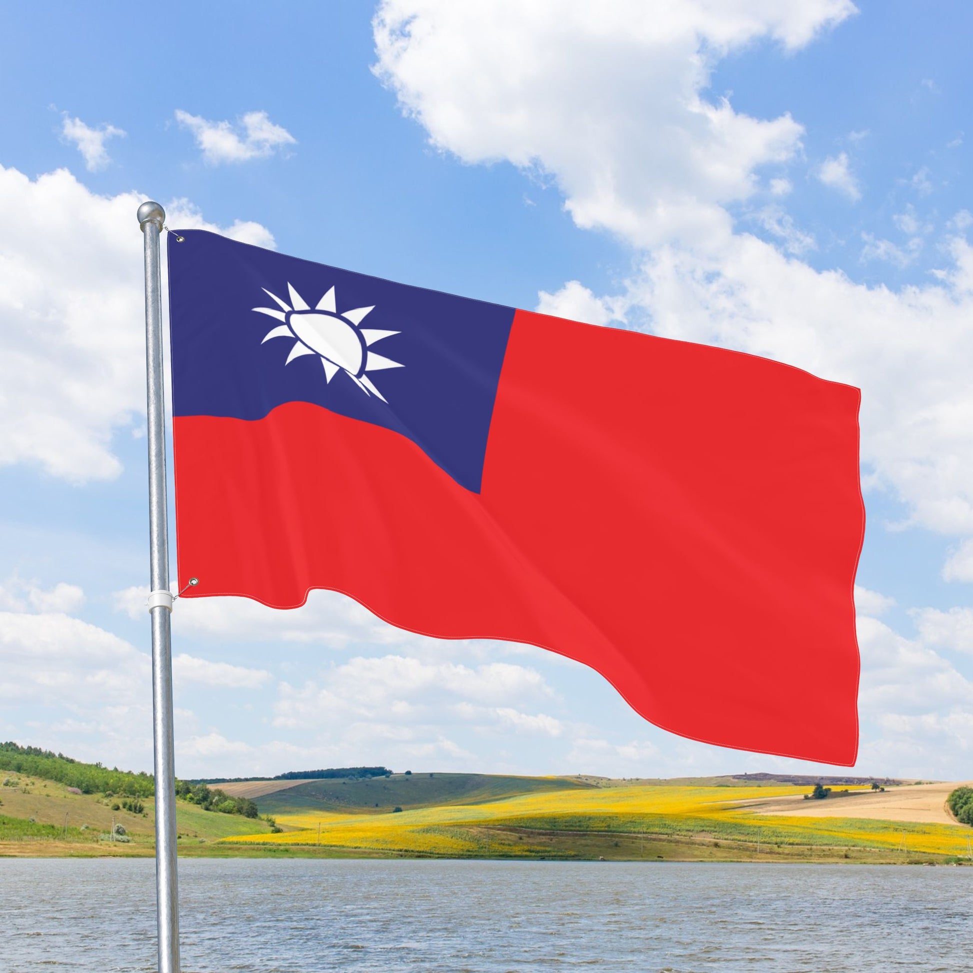 Taiwan ROC Flag with Grommets