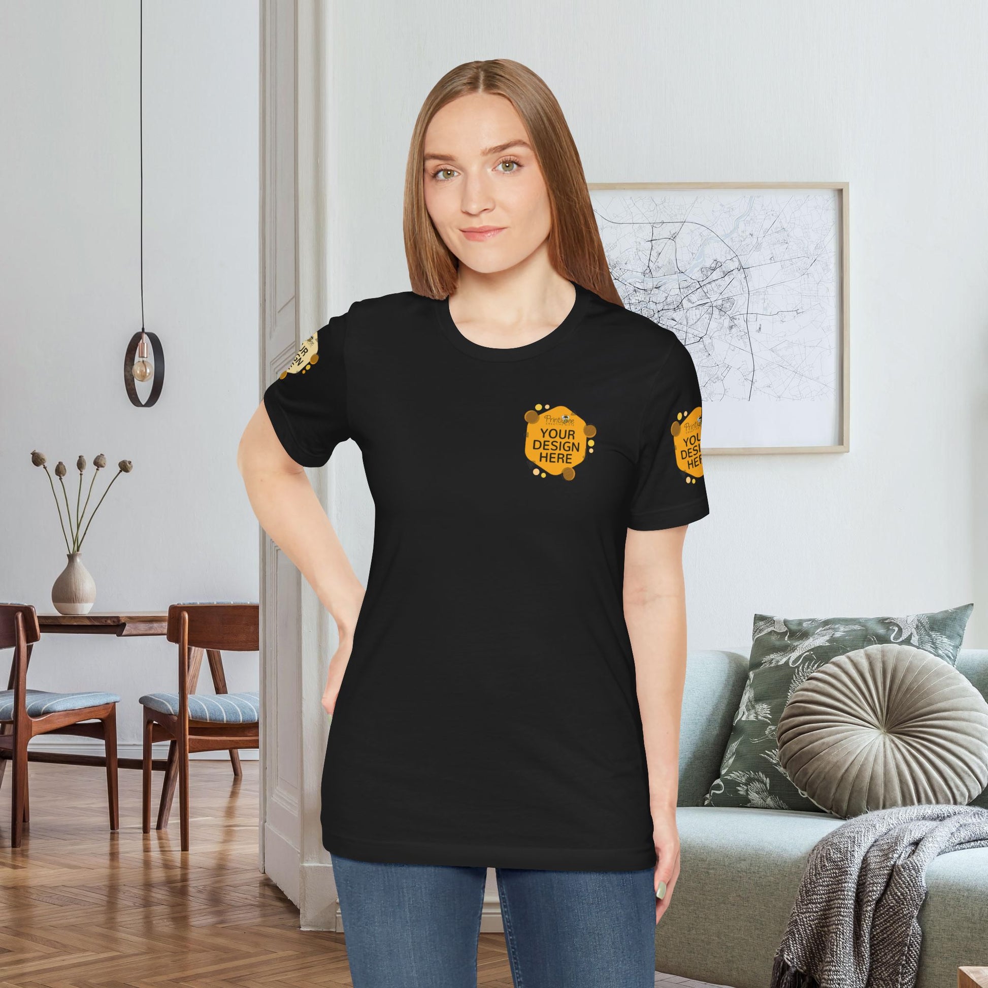 Custom White, Black & Grey Tees for BELLA+CANVAS® 3001