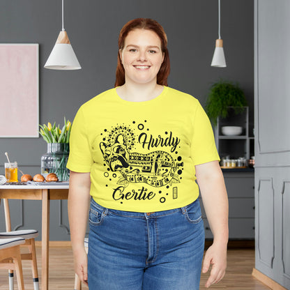 Hurdy Gertie Tee, Chemise Frenchton Dog Line Art