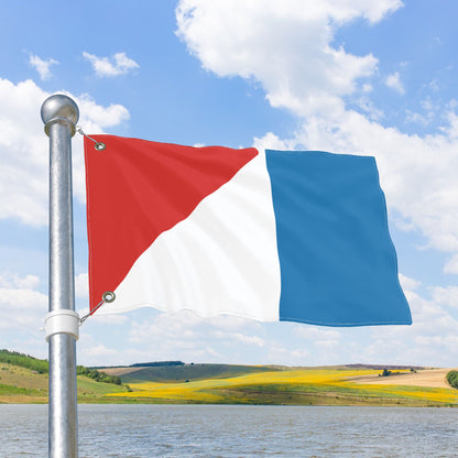 AMC American Motors Logo Double-Sided Flag, with Left or Right Side Grommets