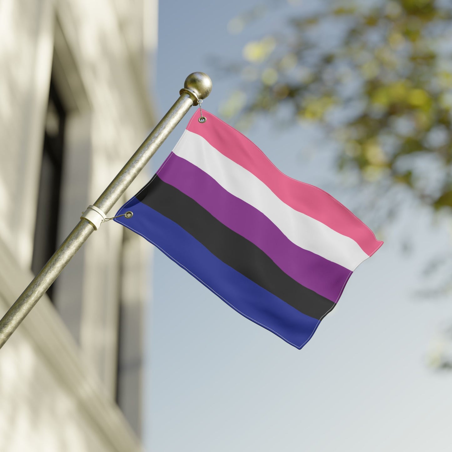12'' × 18'' Genderfluid Pride Flag with Grommets