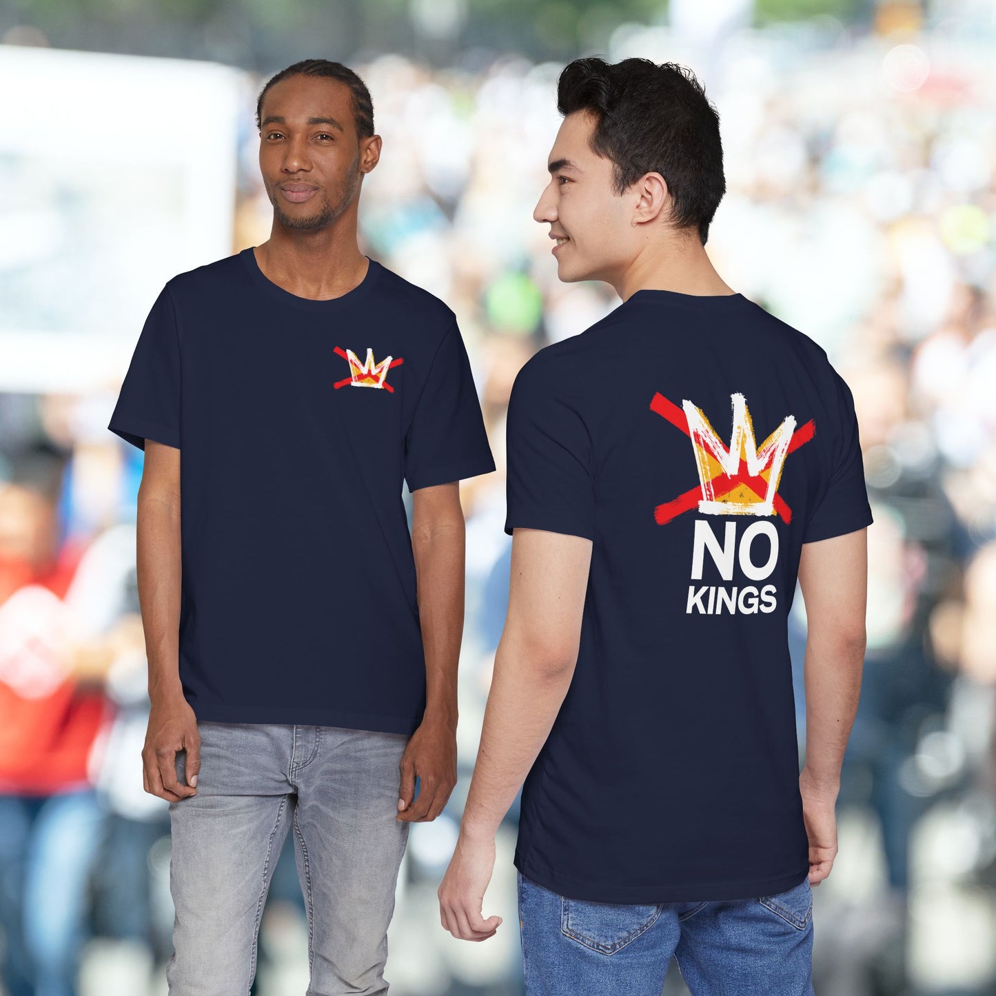 Navy No Kings Tee (BACK graphic)