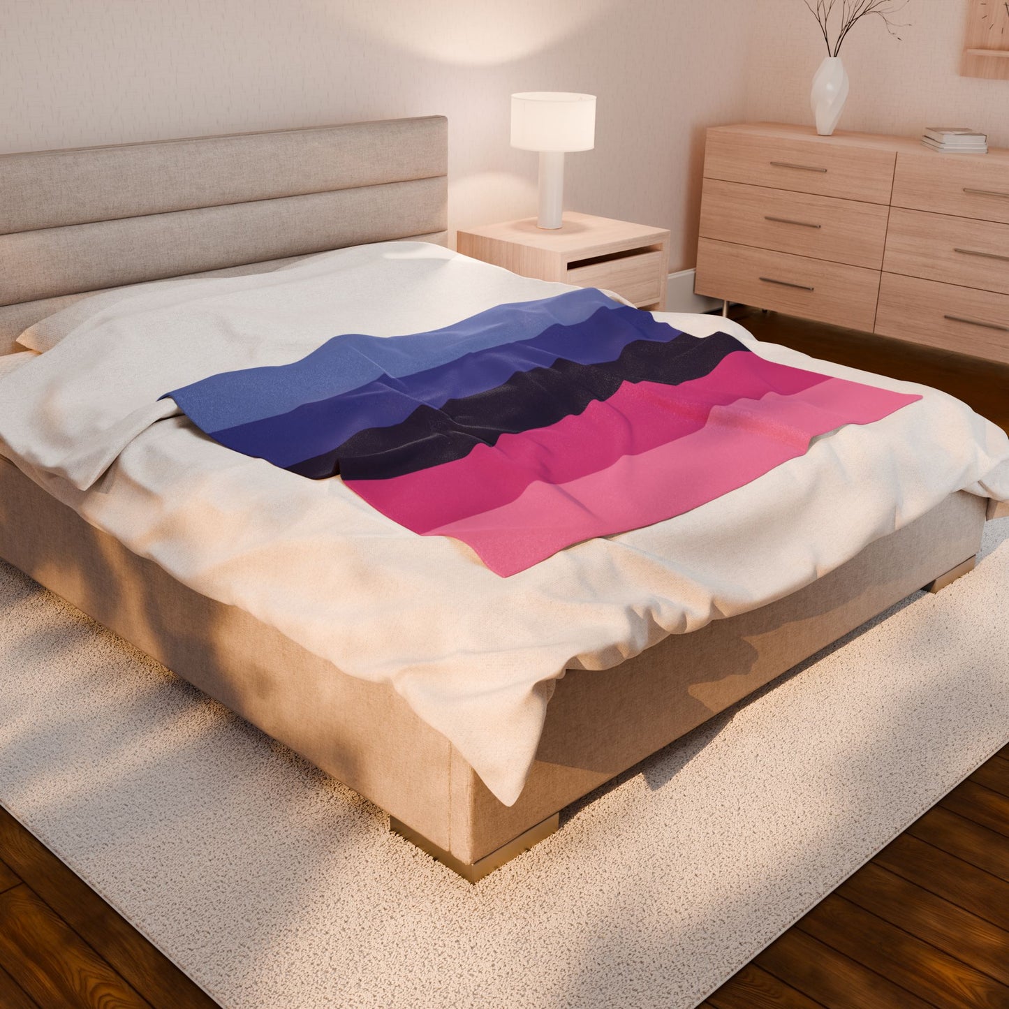 50" × 60" Omnisexual Pride Flag Velveteen Plush Blanket