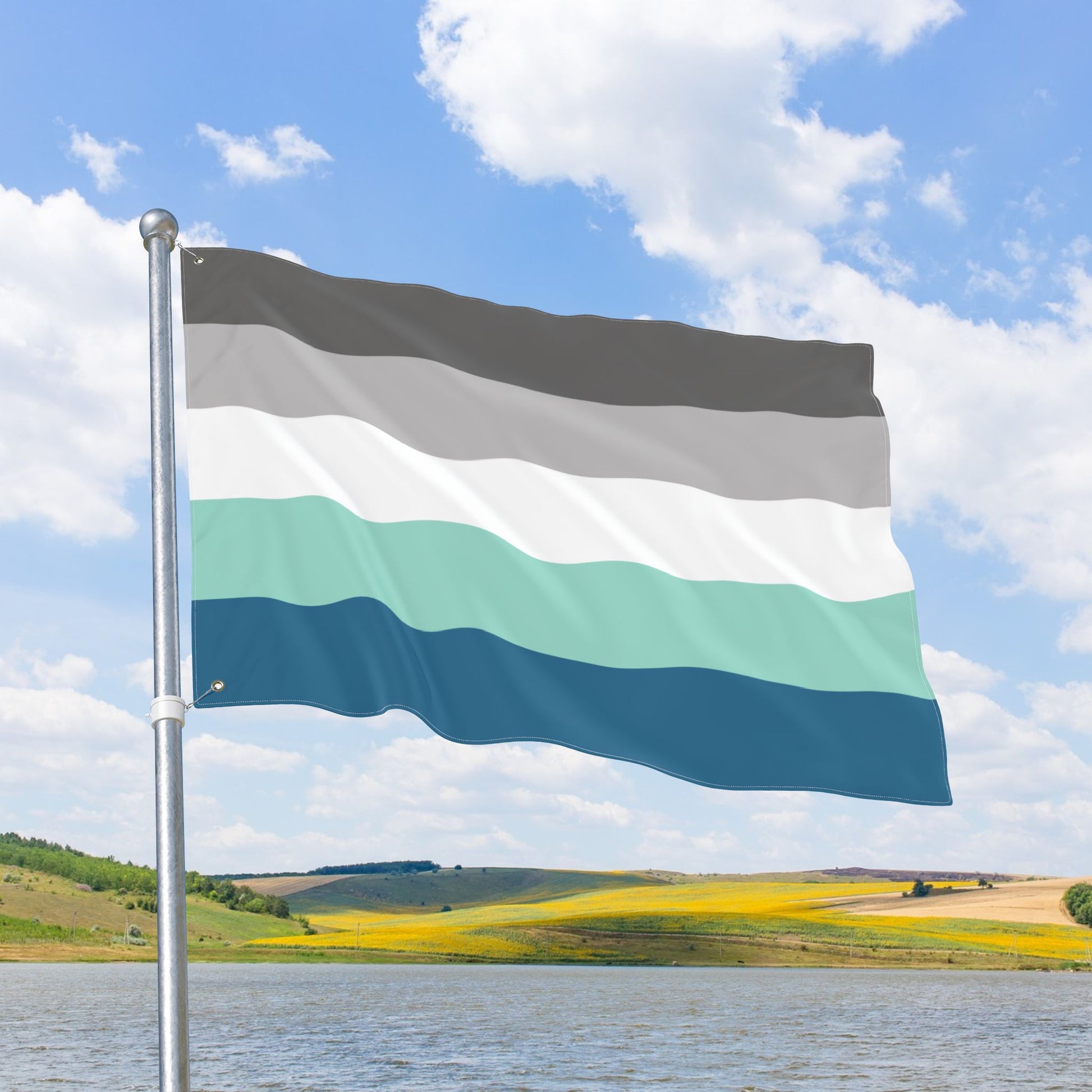 Frayromantic Pride Flag with Grommets