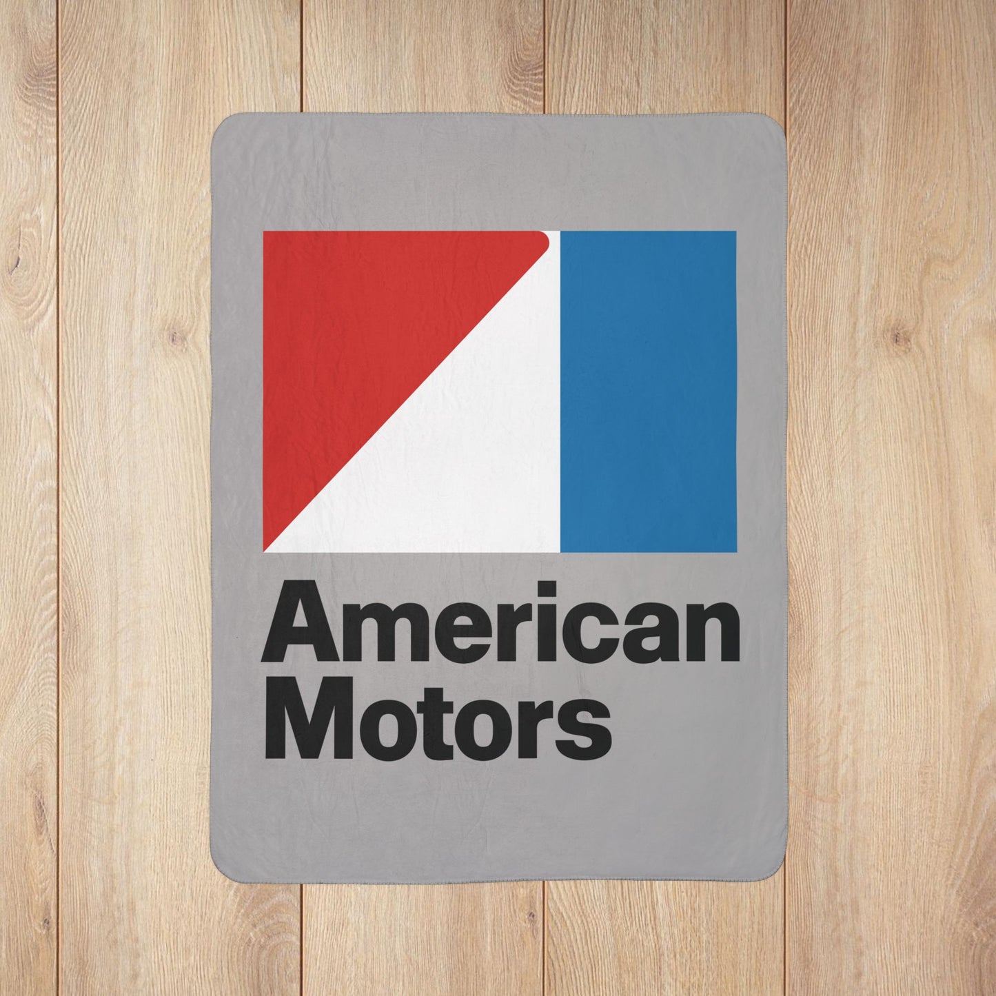 AMC Logo Grey Fleece Sherpa Blanket