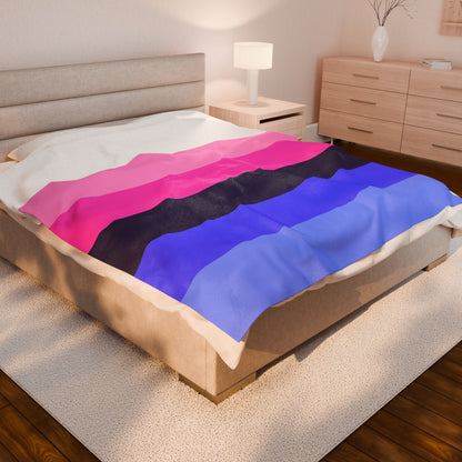 Velveteen Plush Omnisexual Pride Flag Blanket