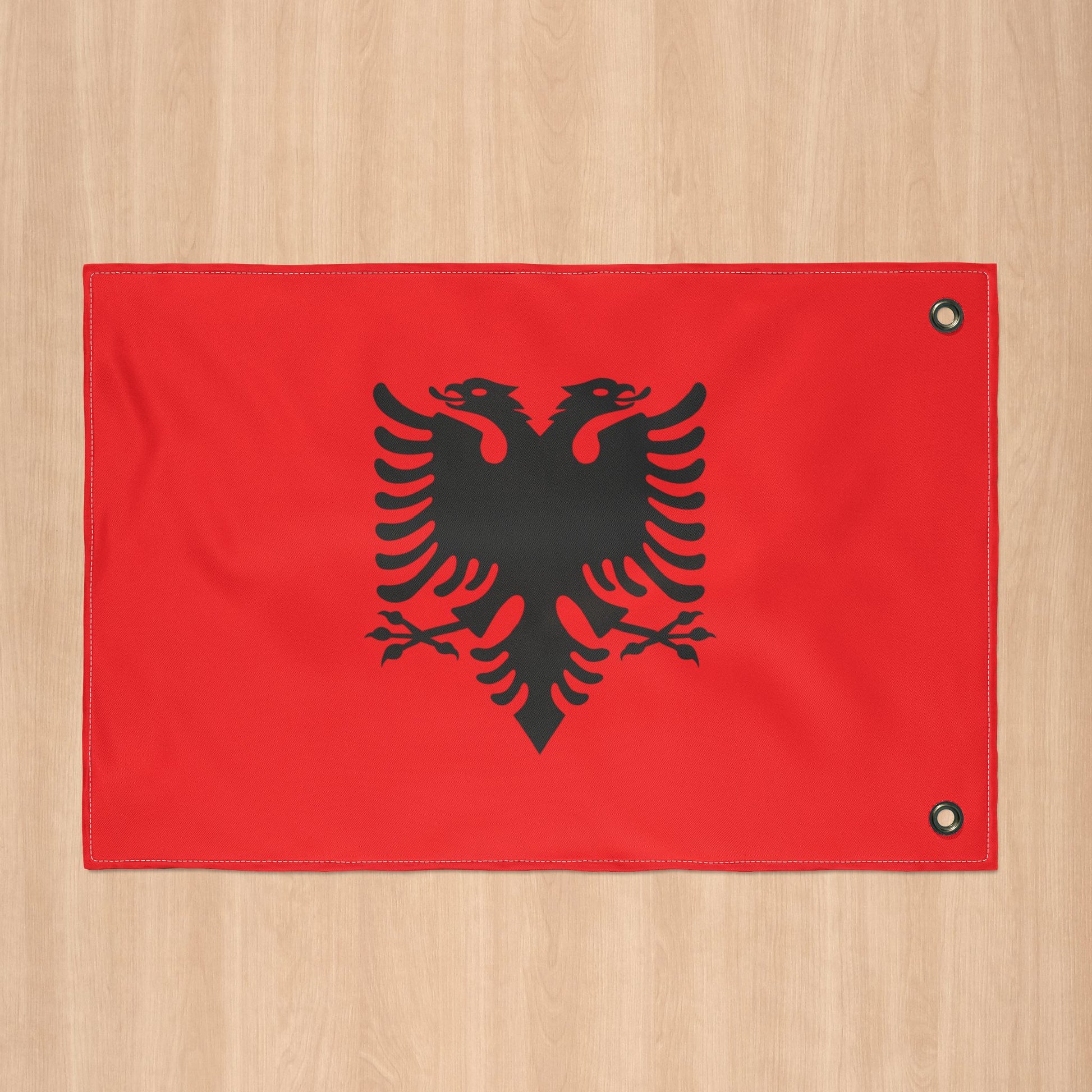 Albania Flag with Grommets