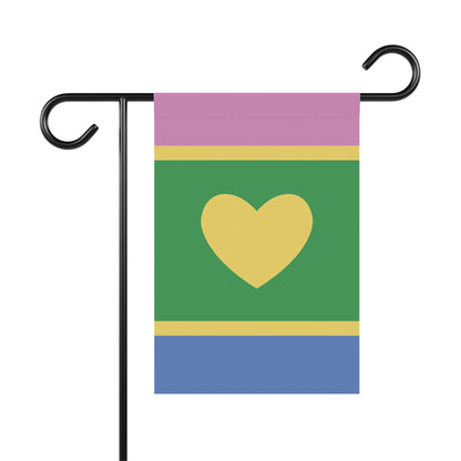 Polyromantic Pride Heart Garden Flag Banner