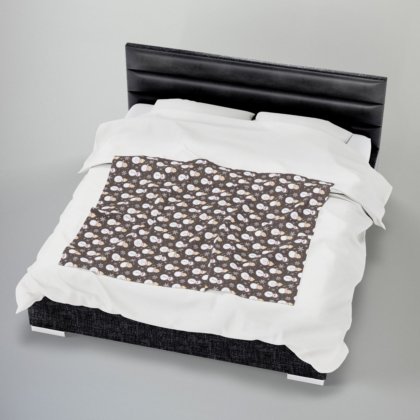 Pangender Pride Snowmen Velveteen Plush Blanket