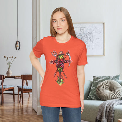 Scarecrow Lovebird, Hand-Drawn & Hand-Colored Tee