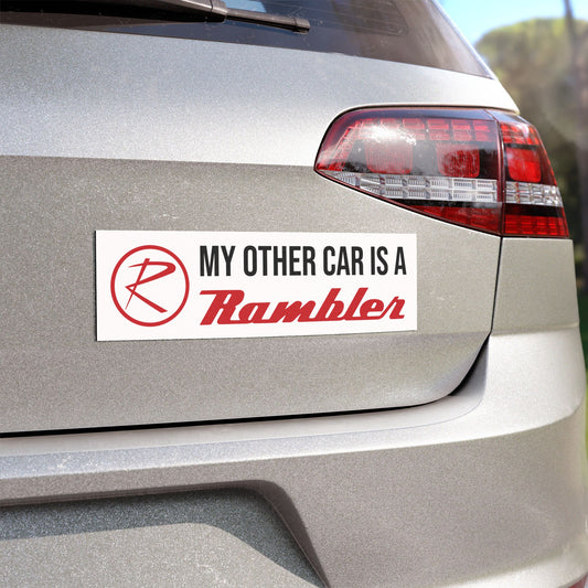 My Other Car is a Rambler, AMC Red Logos Custom Car Magnet