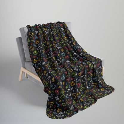 Queer Pride Halloween Fleece Sherpa Blanket