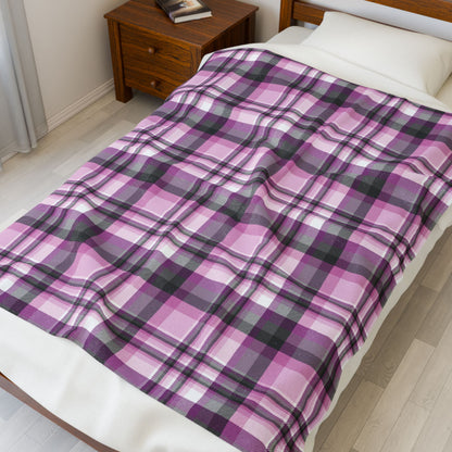 Straight Queer Pride Plaid Velveteen Plush Blanket