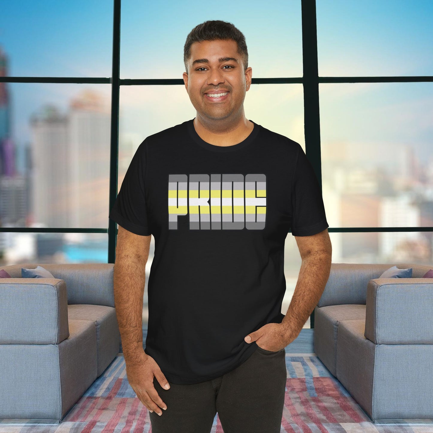 Black Demigender Pride Tee