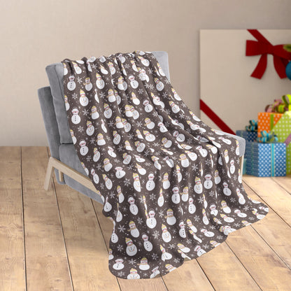 50" × 60" Pangender Pride Snowman Fleece Sherpa Blanket