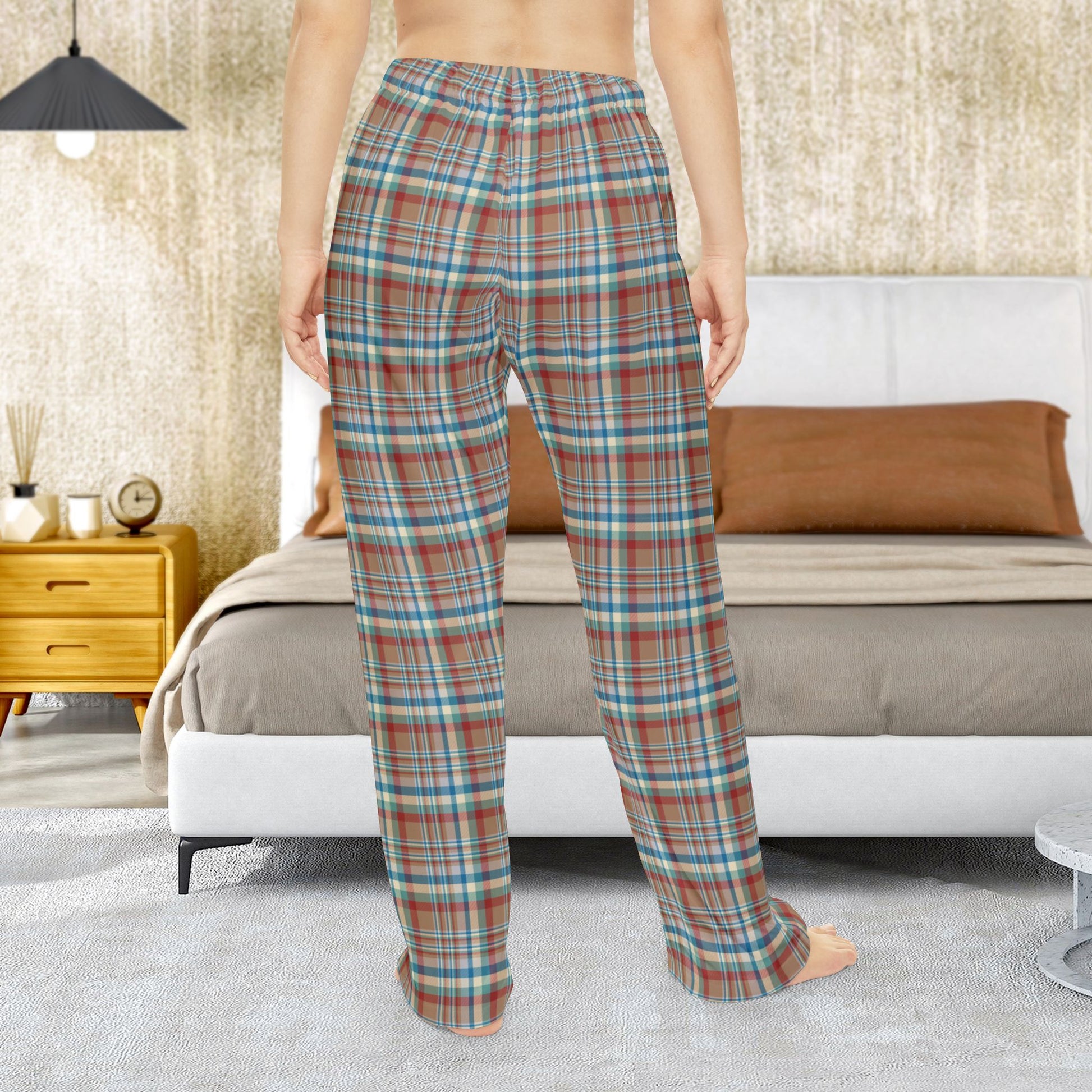 Brown, Red & Blue Aurora OH Plaid Pajama Pants