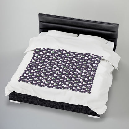 Genderqueer Pride Snowmen Velveteen Plush Blanket