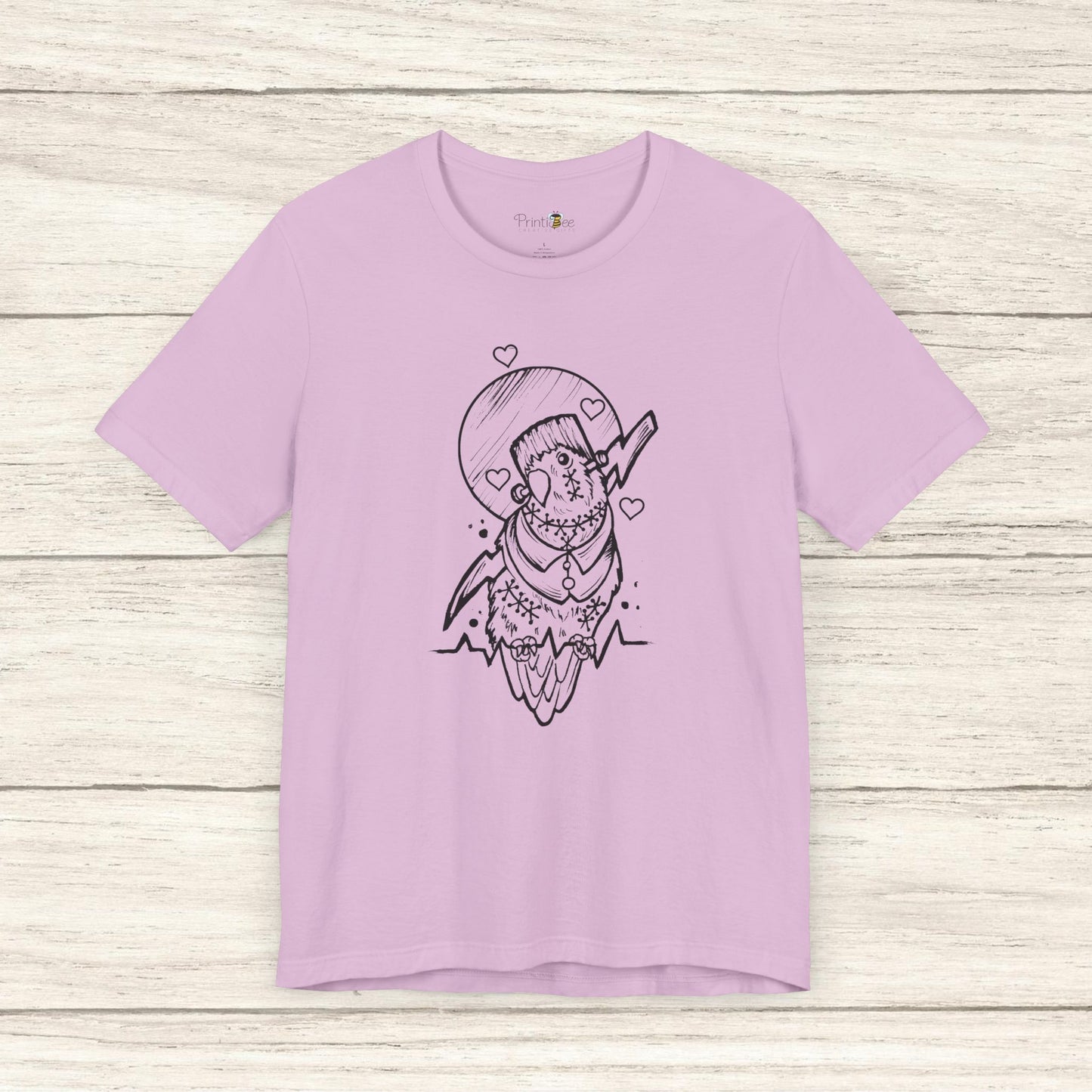 Frankenstein Lovebird, Line Art Tee