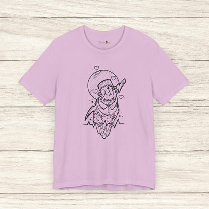 Frankenstein Lovebird, Line Art Tee