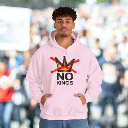 Light Pink No Kings Protest Hoodie