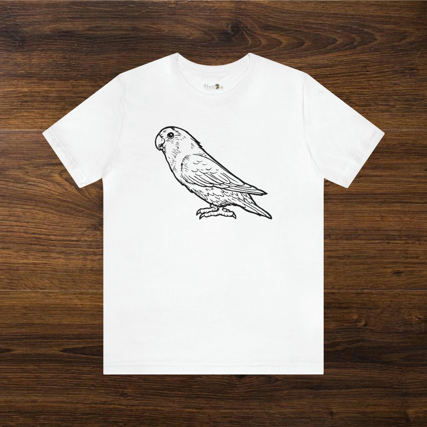 Holly Girl, camiseta de arte lineal Lovebird