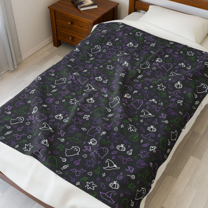 Genderqueer Pride Halloween Velveteen Plush Blanket
