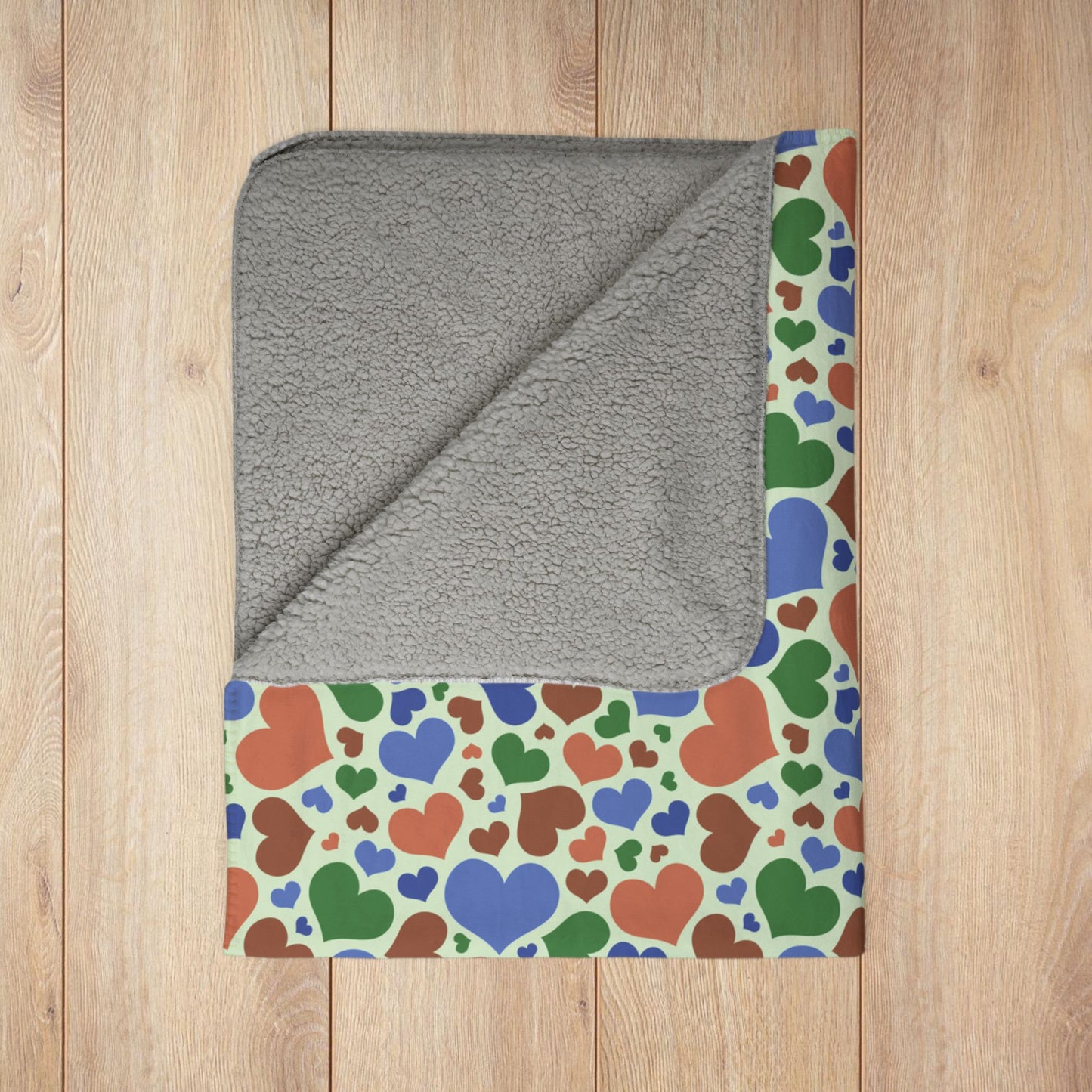 Sapiosexual Pride Hearts Fleece Sherpa Blanket