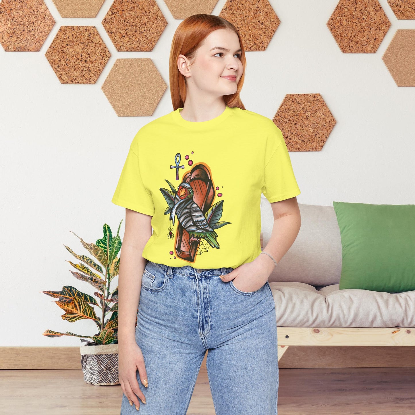 Mummy Lovebird Hand-Drawn & Hand-Colored Tee