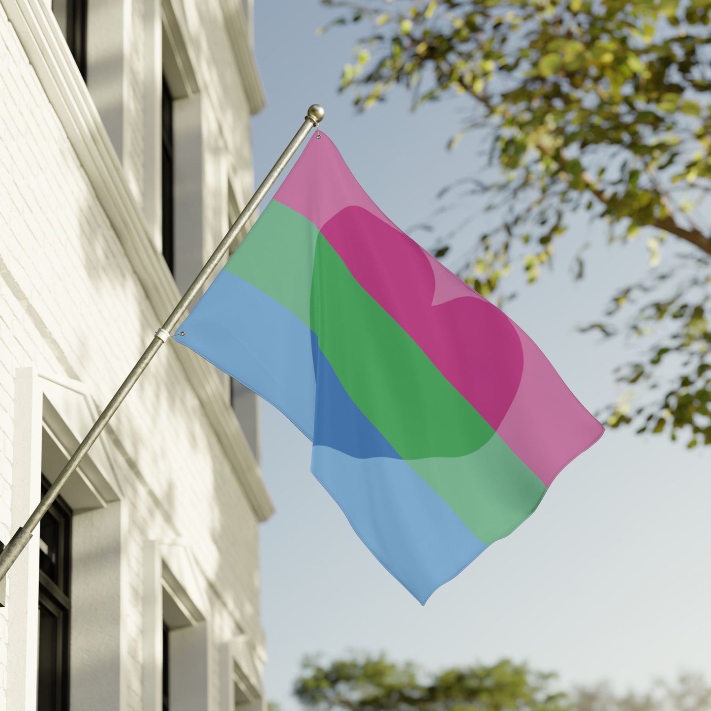 36'' × 60'' Polyromantic Pride Flag with Grommets