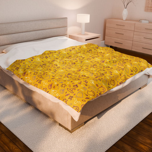 Intersex Pride Halloween Yellow Velveteen Plush Blanket