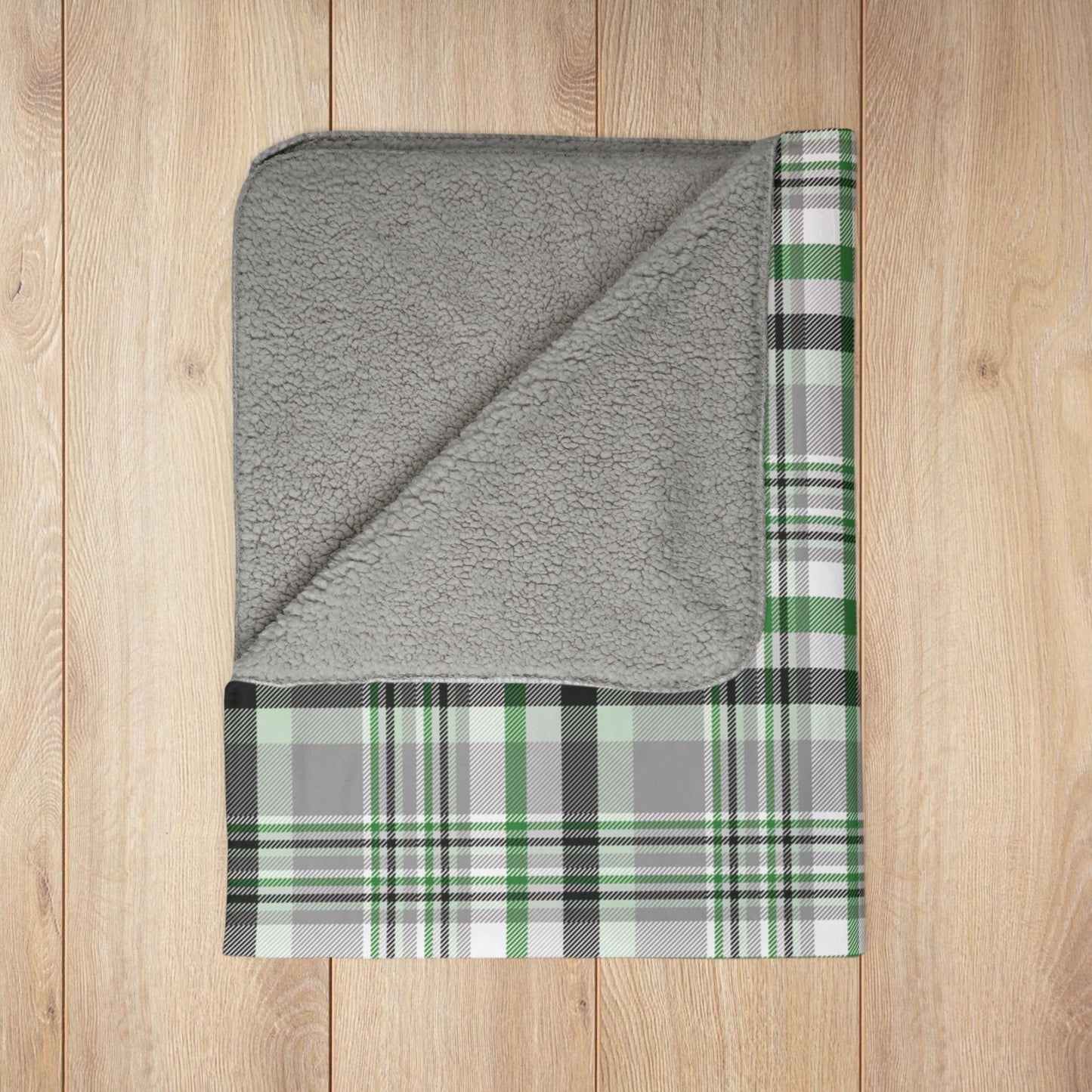 Demiromantic Pride Plaid Fleece Sherpa Blanket