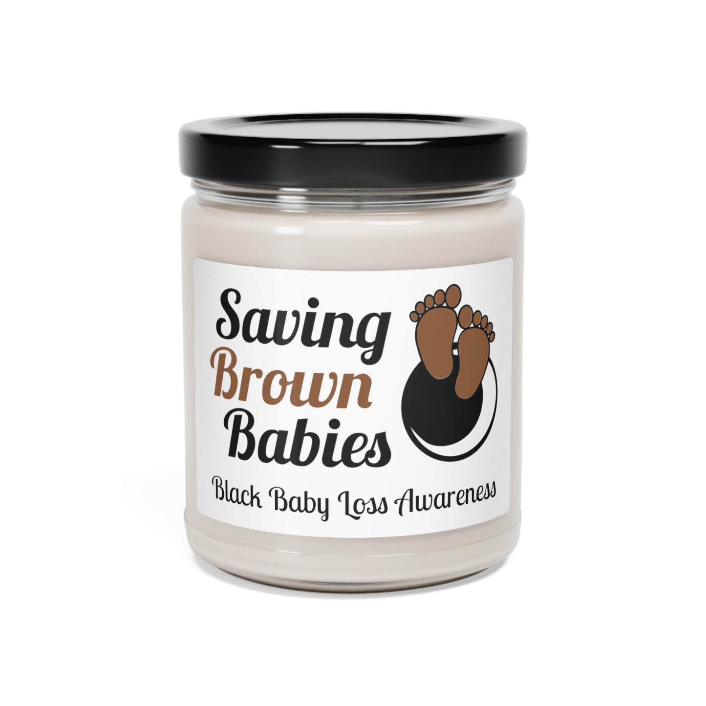 Ensemble, tranquillement unis dans la perte et sauvant les bébés bruns, bougie de soja de 9 oz pour soutenir la sensibilisation à la grossesse et à la perte du nourrisson