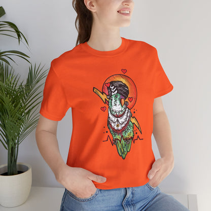 Bride of Frankenstein Lovebird, Hand-Drawn & Hand-Colored Tee