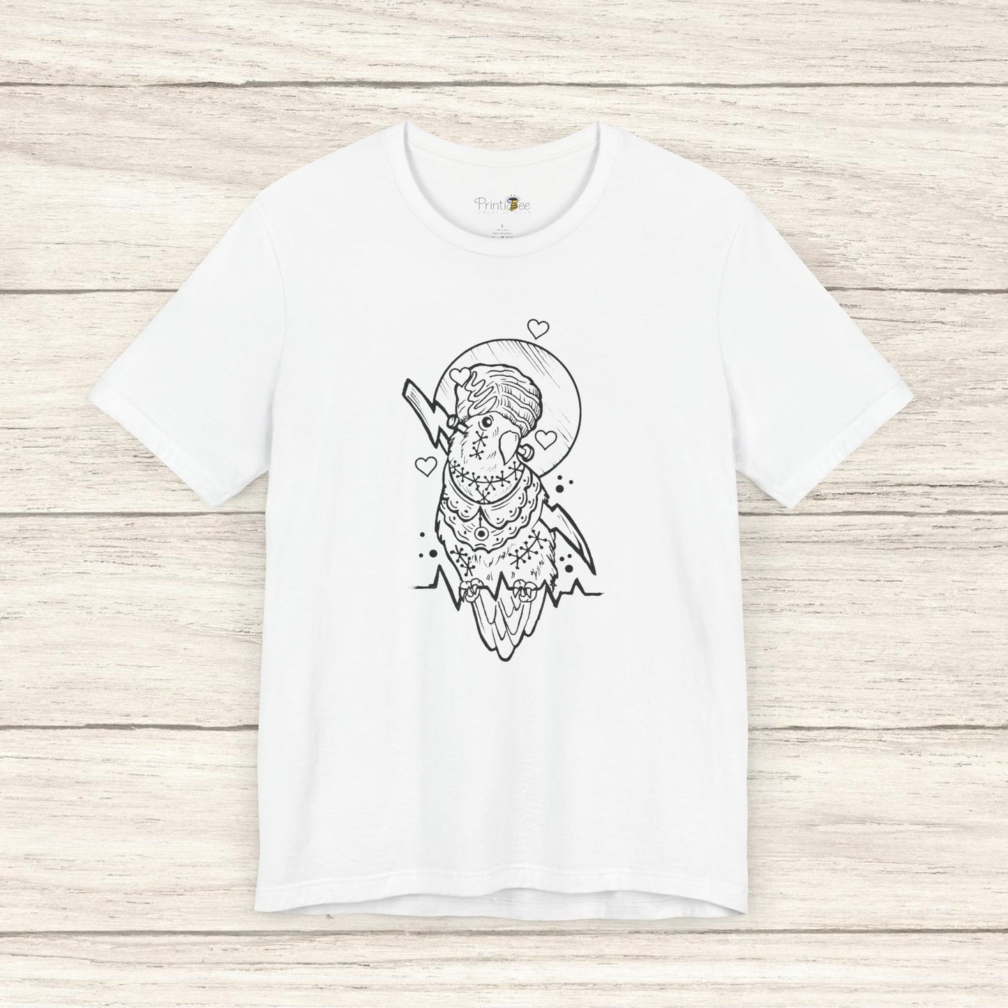 Bride of Frankenstein Lovebird, Line Art Tee