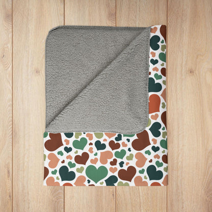 Nebulasexual Pride Valentine’s Day Hearts Fleece Sherpa Blanket