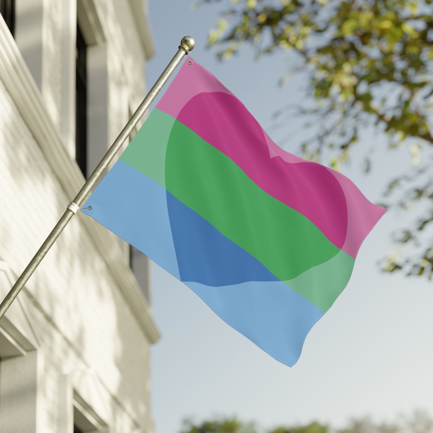 30'' × 40'' Polyromantic Pride Flag with Grommets