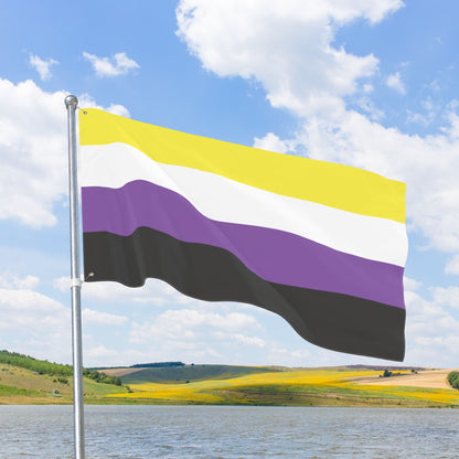 Non-Binary Pride Flag with Grommets