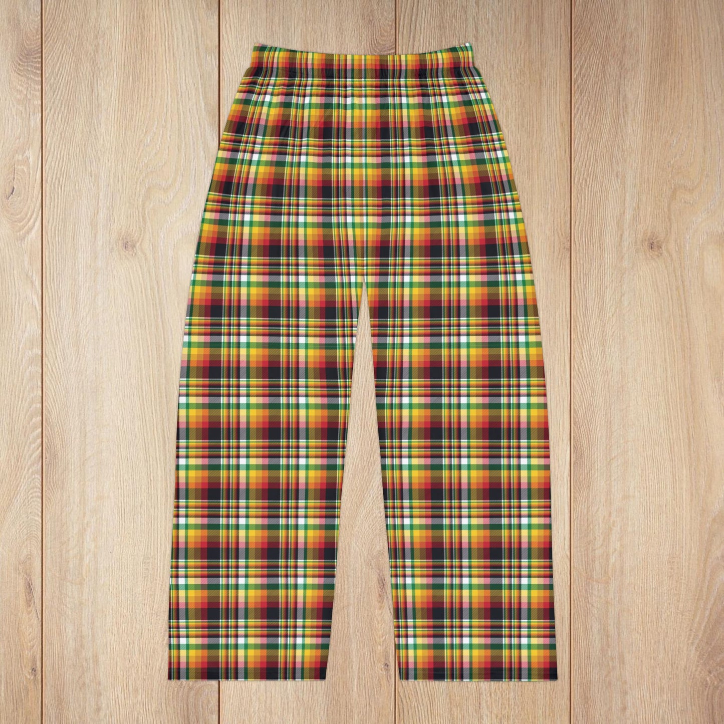 Men’s Red, Black & White Chicago IL Plaid Pajama Pants