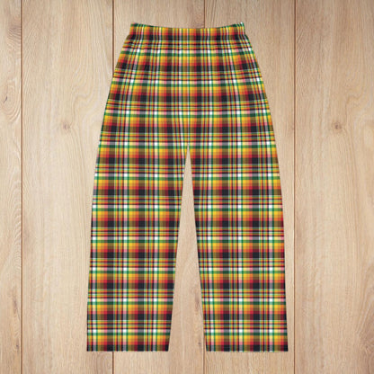 Men’s Red, Black & White Chicago IL Plaid Pajama Pants