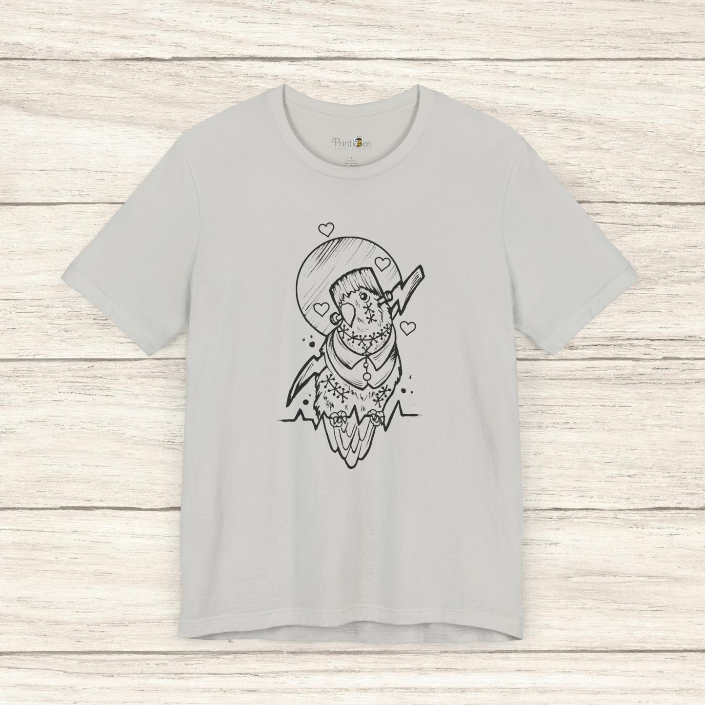 Frankenstein Lovebird, Line Art Tee