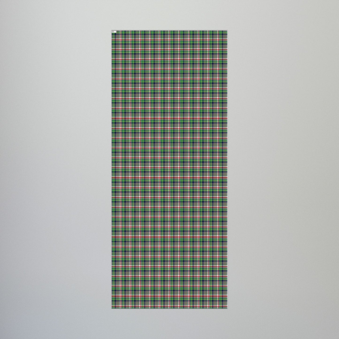 Christmas Navy & Neon Green Seattle WA Plaid Gift Wrapping Paper Roll