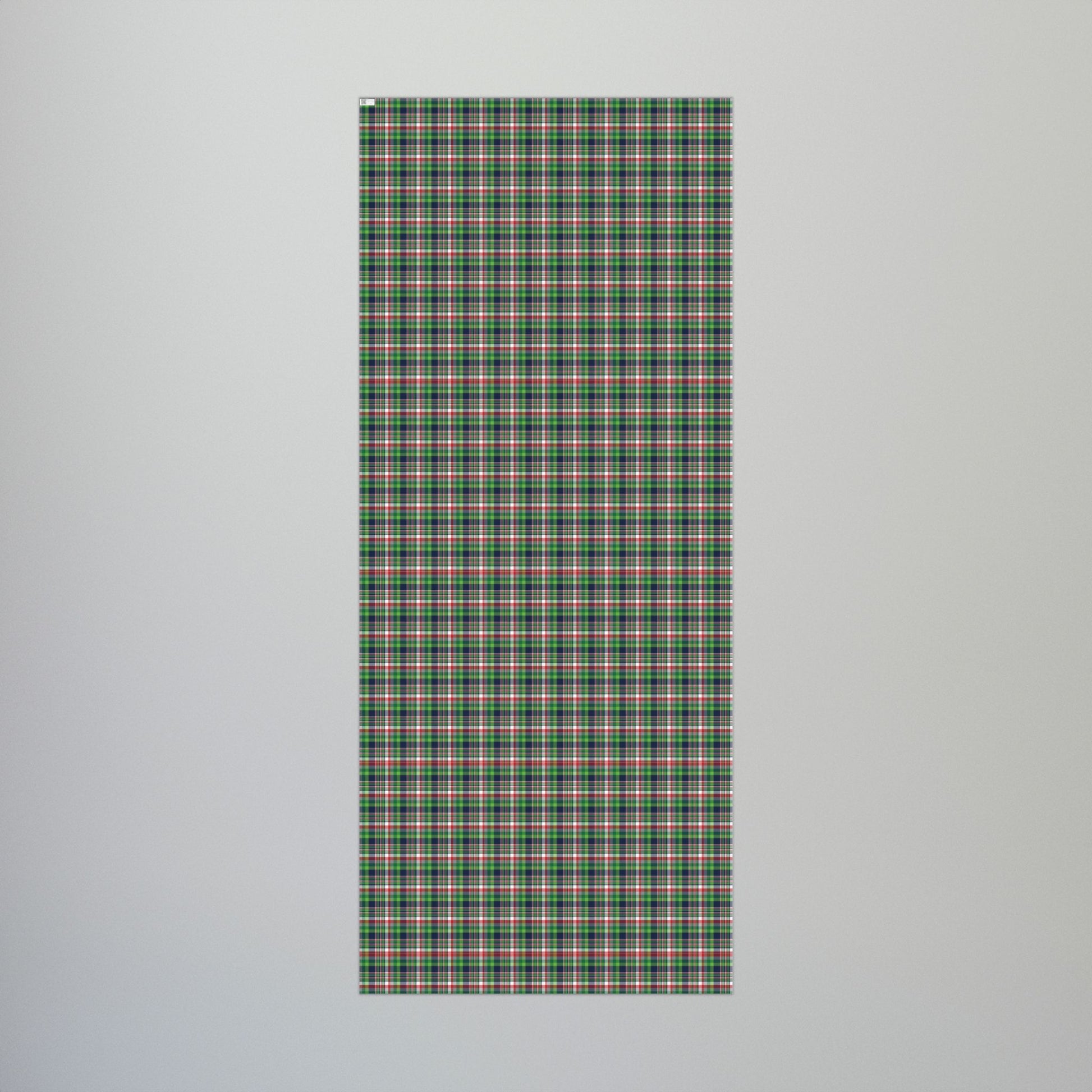 Christmas Navy & Neon Green Seattle WA Plaid Gift Wrapping Paper Roll