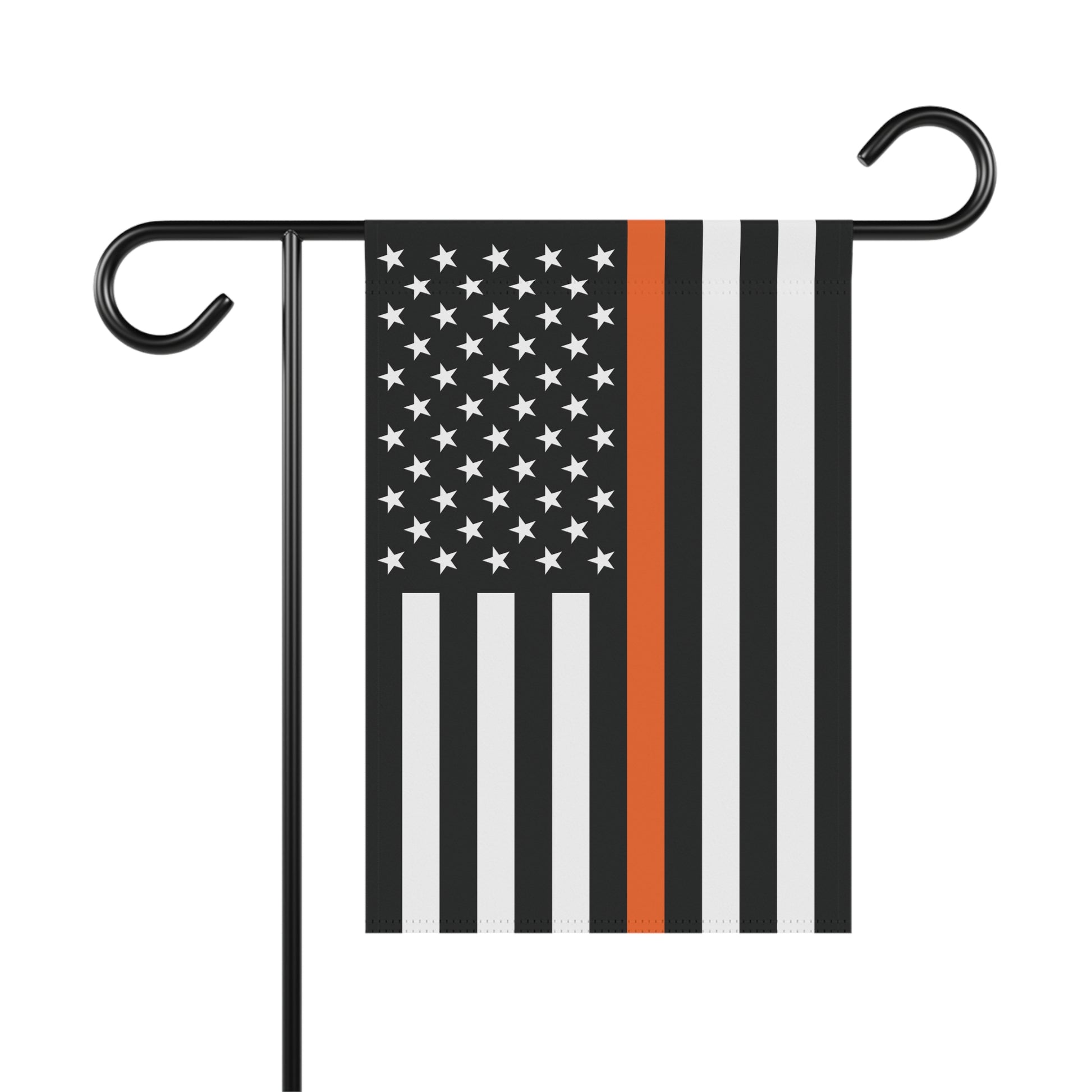 USA Thin Orange Line American Flag Garden Flag Banner