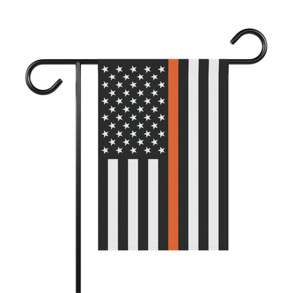 USA Thin Orange Line American Flag Garden Flag Banner