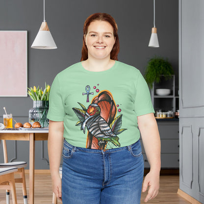 Mummy Lovebird Hand-Drawn & Hand-Colored Tee