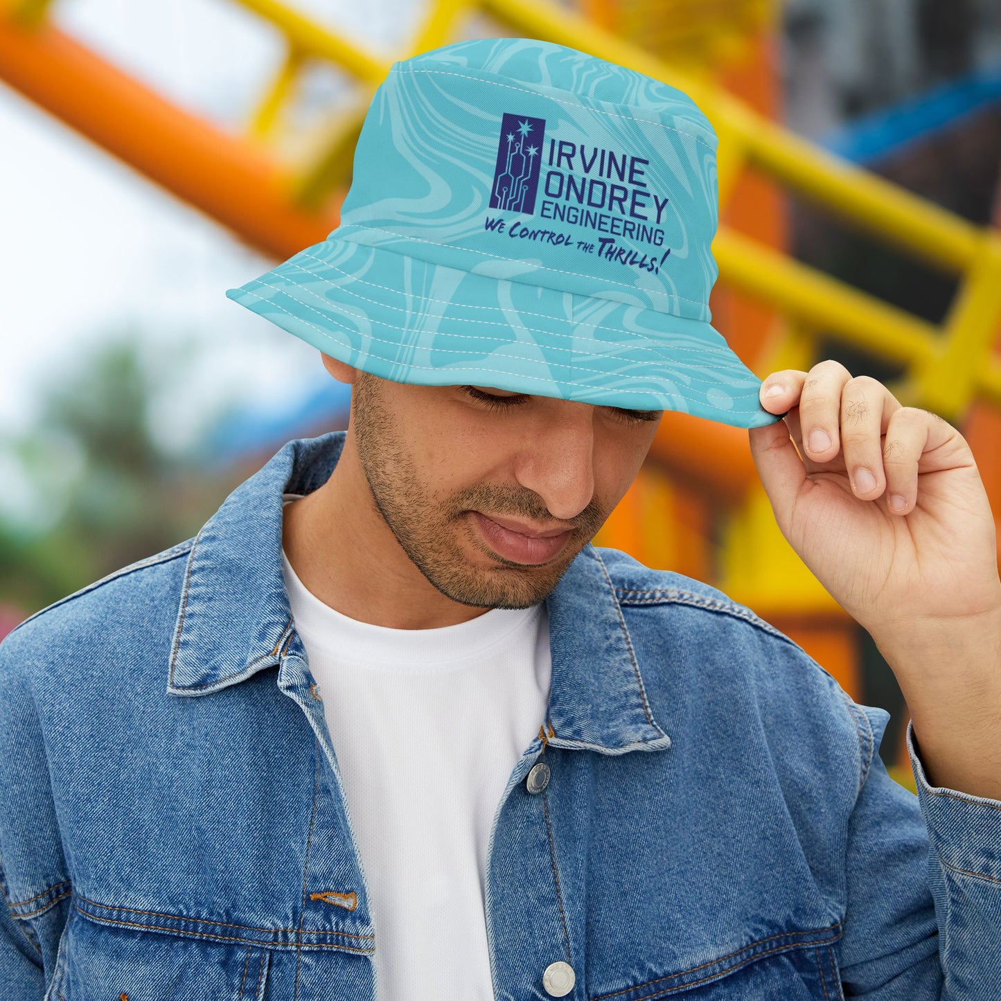 Teal Swirl Bucket Hat • Irvine Ondrey Engineering