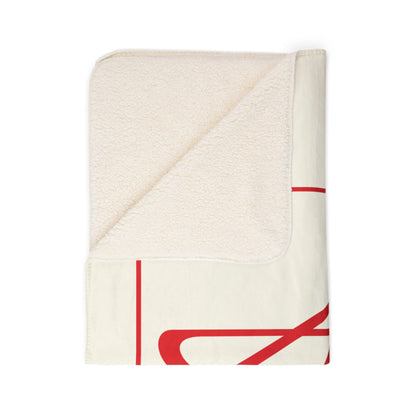 AMC Square Logo Ivory Fleece Sherpa Blanket